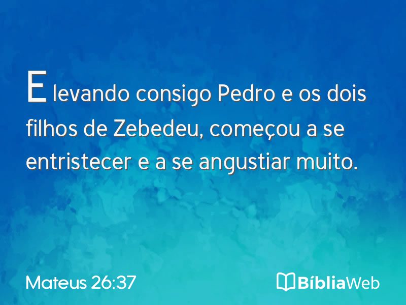 Mateus 26:37 em imagem para compartilhar