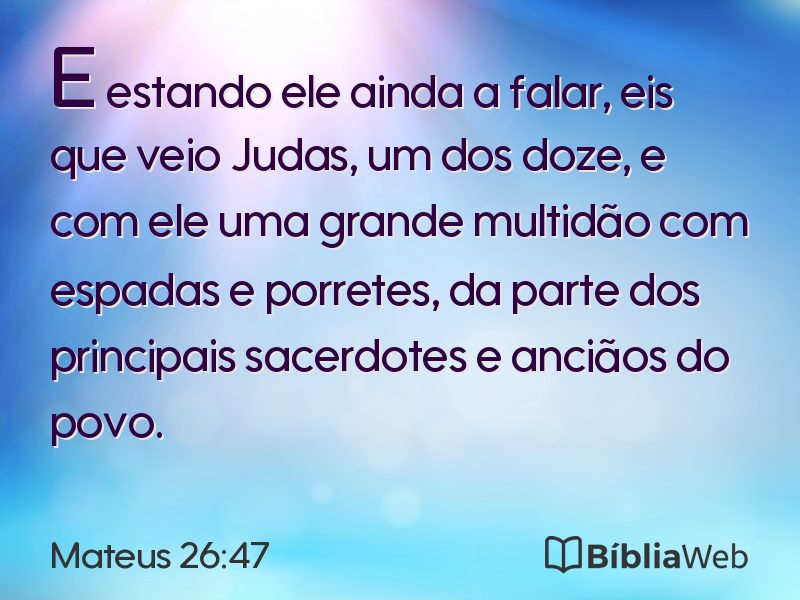 Mateus 26:47 em imagem para compartilhar