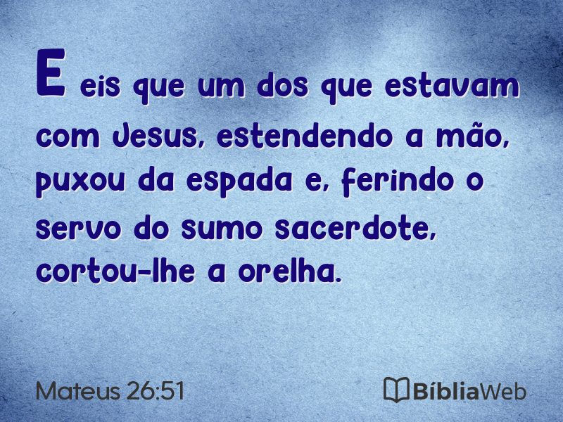 Mateus 26:51 em imagem para compartilhar