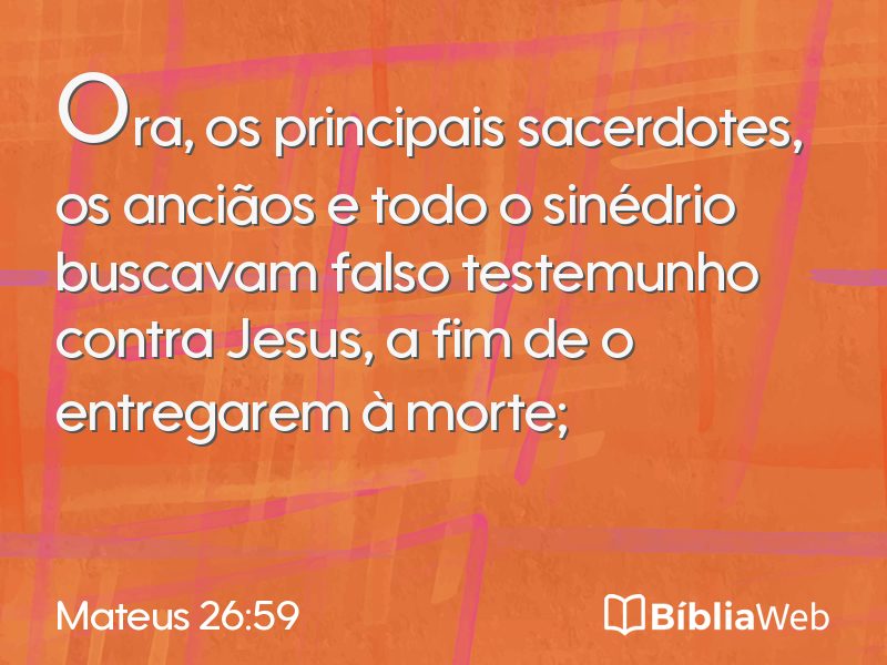 Mateus 26:59 em imagem para compartilhar