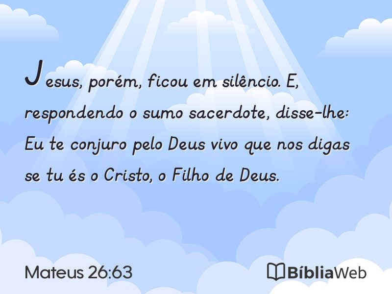 Mateus 26:63 em imagem para compartilhar