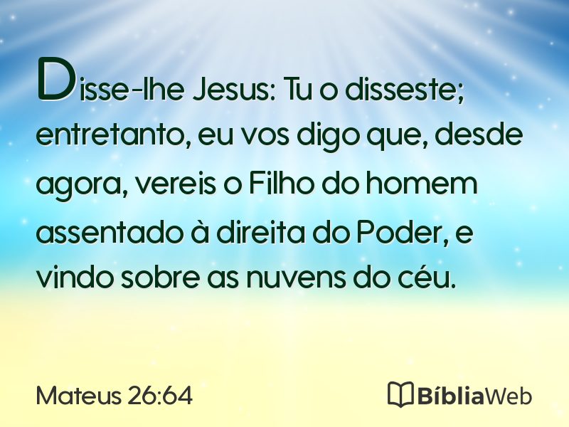 Mateus 26:64 em imagem para compartilhar