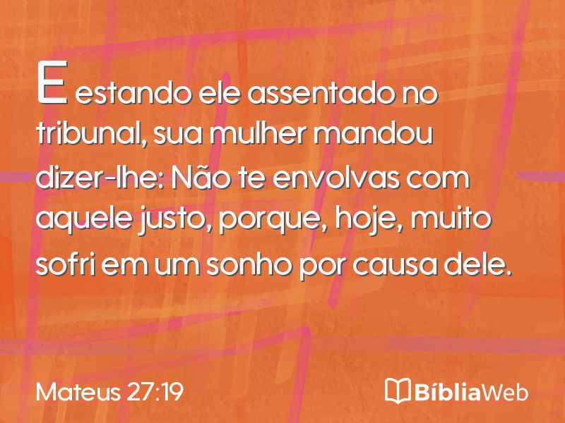 Mateus 27:19 em imagem para compartilhar
