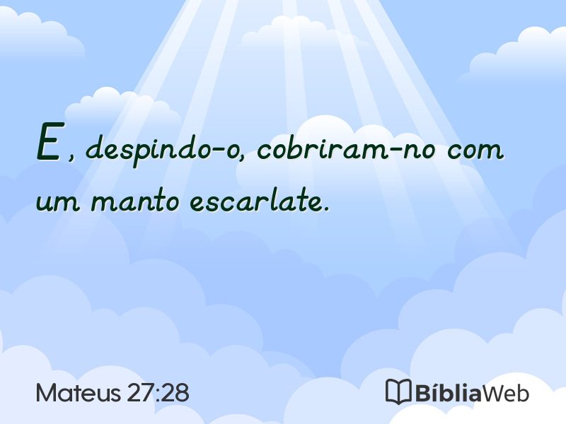 Mateus 27:28 em imagem para compartilhar