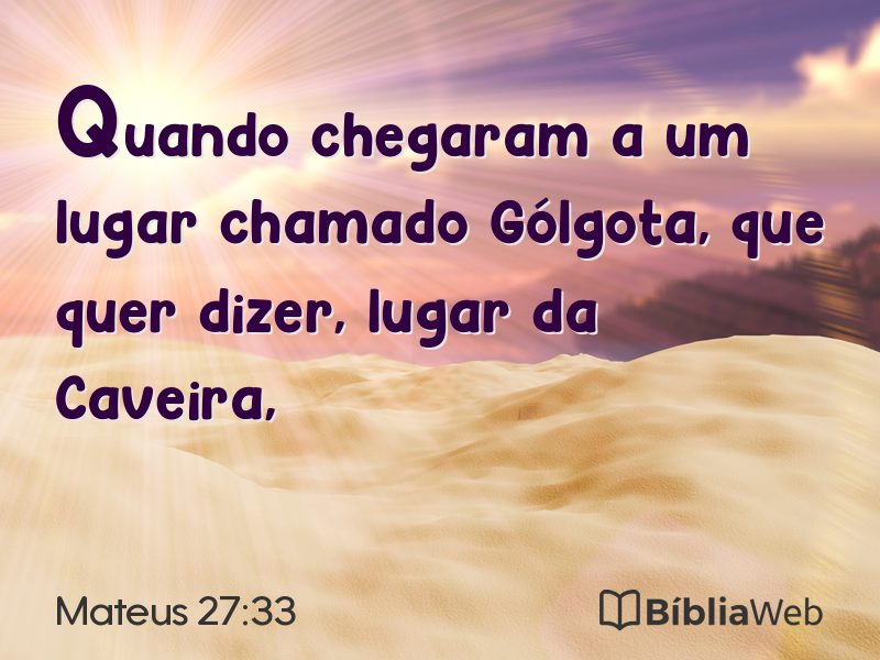 Mateus 27:33 em imagem para compartilhar