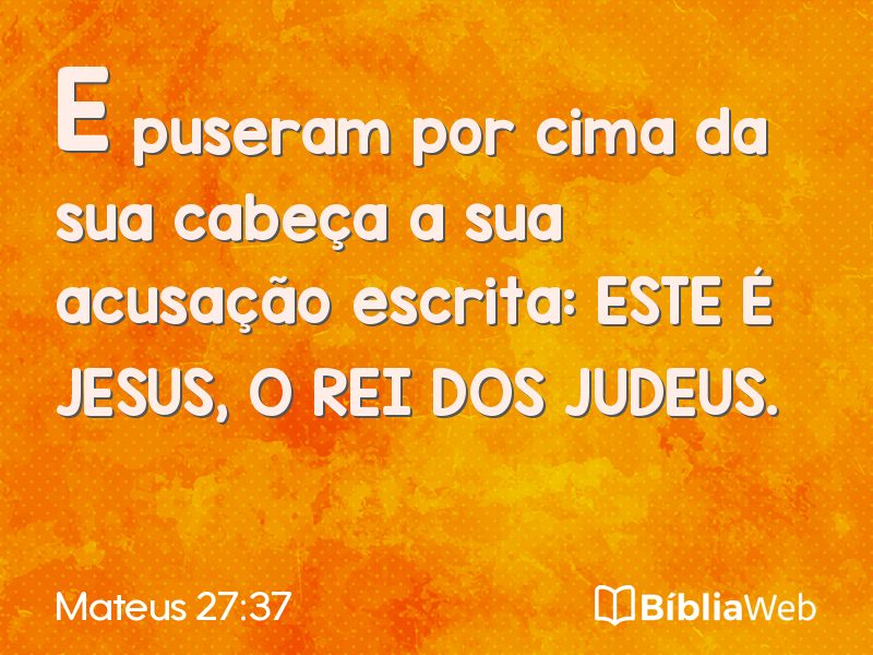 Mateus 27:37 em imagem para compartilhar