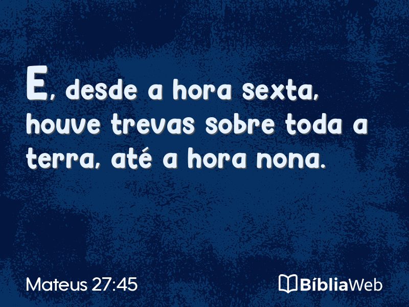 Mateus 27:45 em imagem para compartilhar