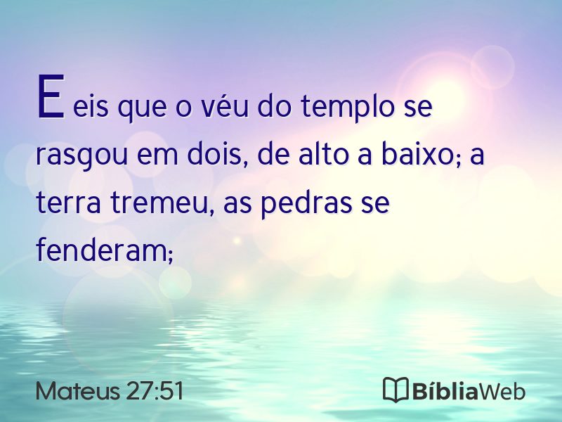 Mateus 27:51 em imagem para compartilhar