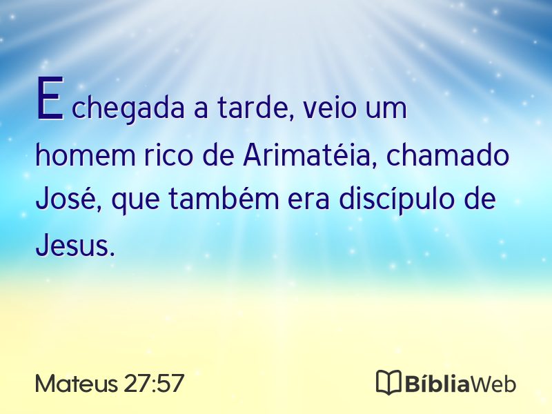 Mateus 27:57 em imagem para compartilhar