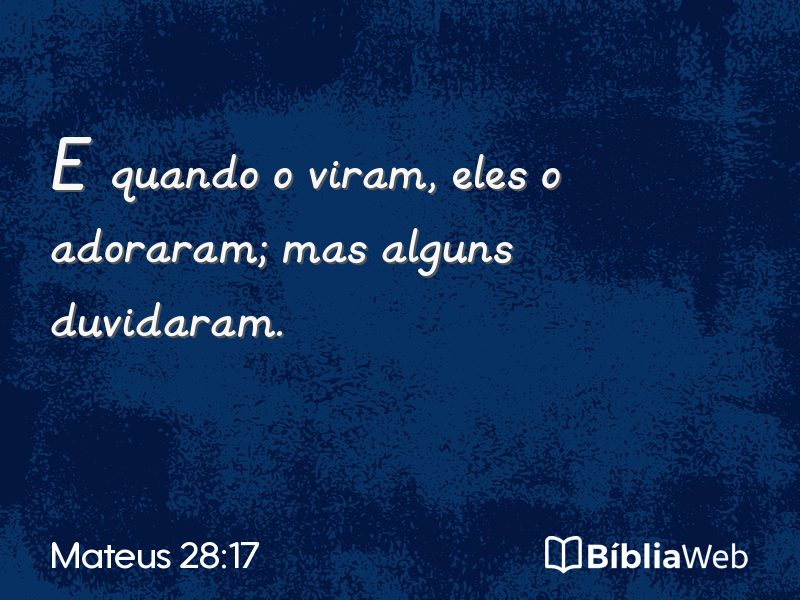 Mateus 28:17 em imagem para compartilhar