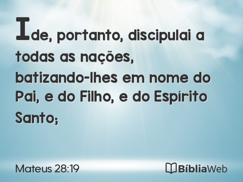 Mateus 28:19 em imagem para compartilhar