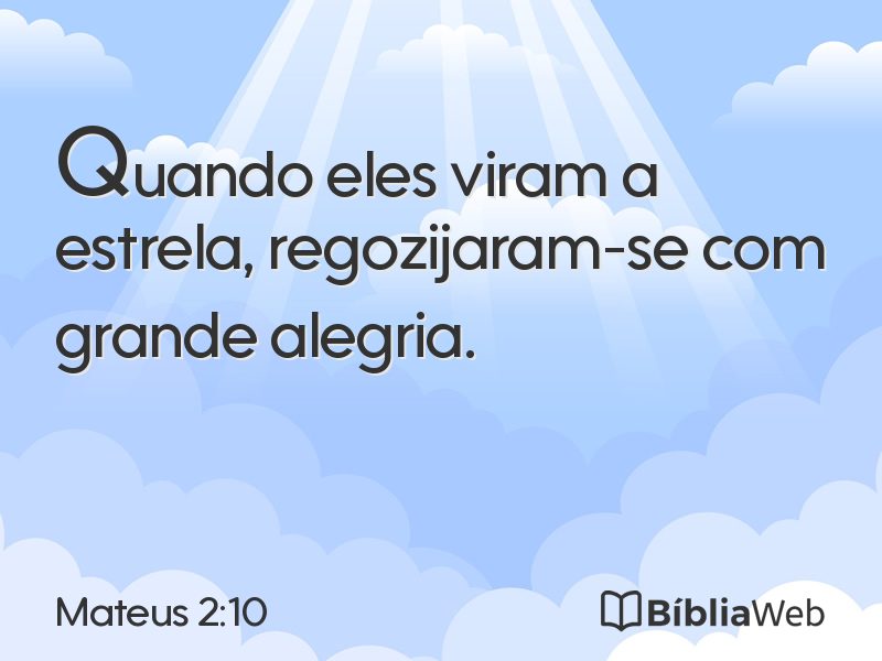 Mateus 2:10 em imagem para compartilhar