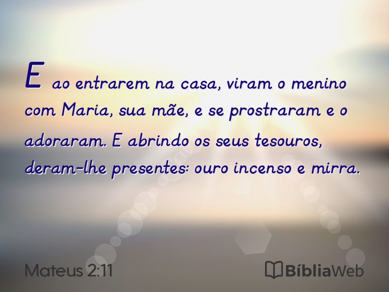 Mateus 2:11 em imagem para compartilhar