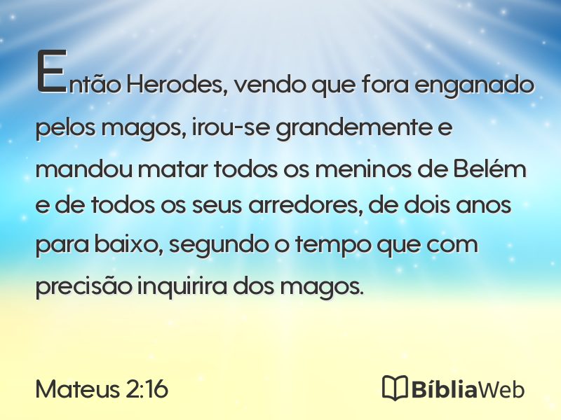 Mateus 2:16 em imagem para compartilhar