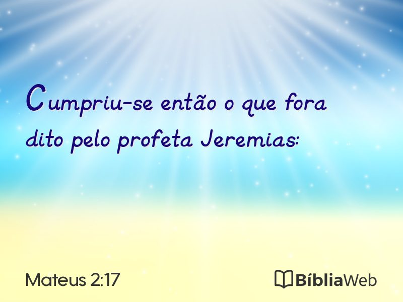 Mateus 2:17 em imagem para compartilhar
