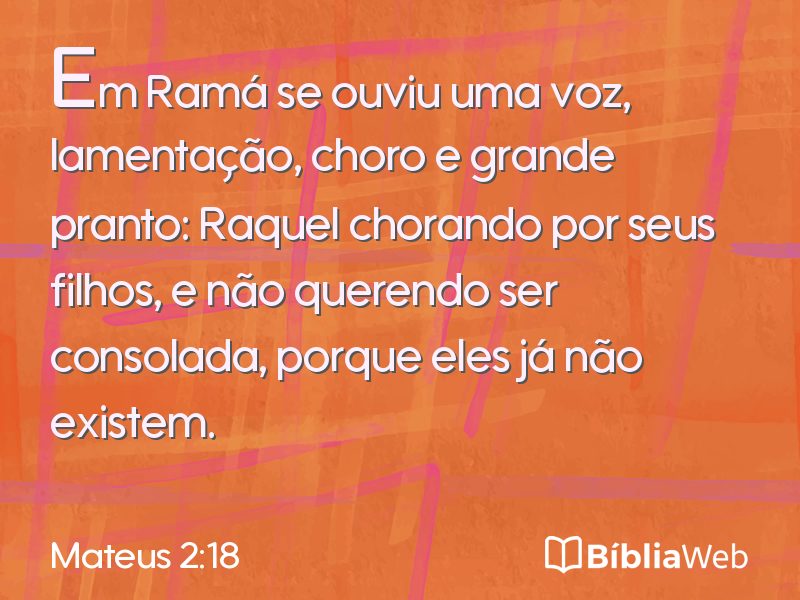 Mateus 2:18 em imagem para compartilhar