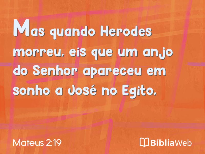 Mateus 2:19 em imagem para compartilhar