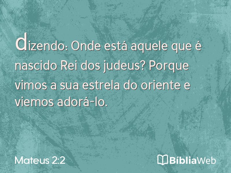 Mateus 2:2 em imagem para compartilhar