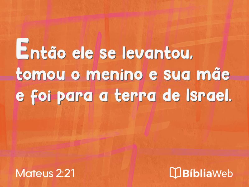 Mateus 2:21 em imagem para compartilhar