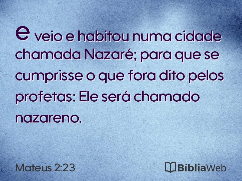 Mateus 2:23 em imagem para compartilhar