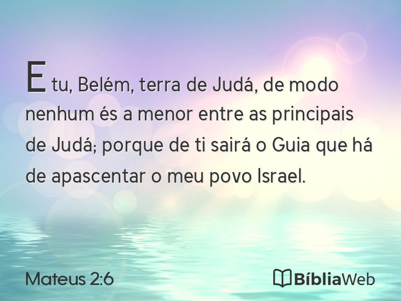 Mateus 2:6 em imagem para compartilhar