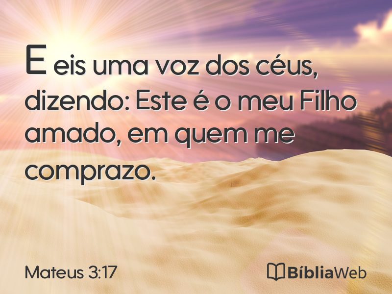 Mateus 3:17 em imagem para compartilhar