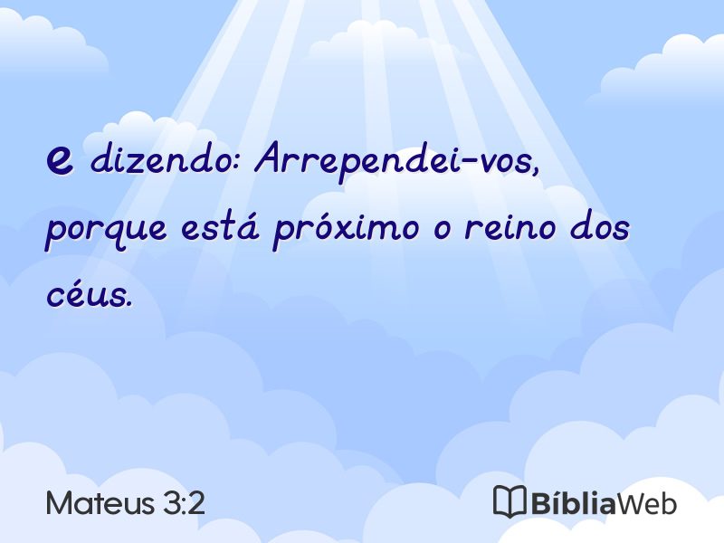 Mateus 3:2 em imagem para compartilhar