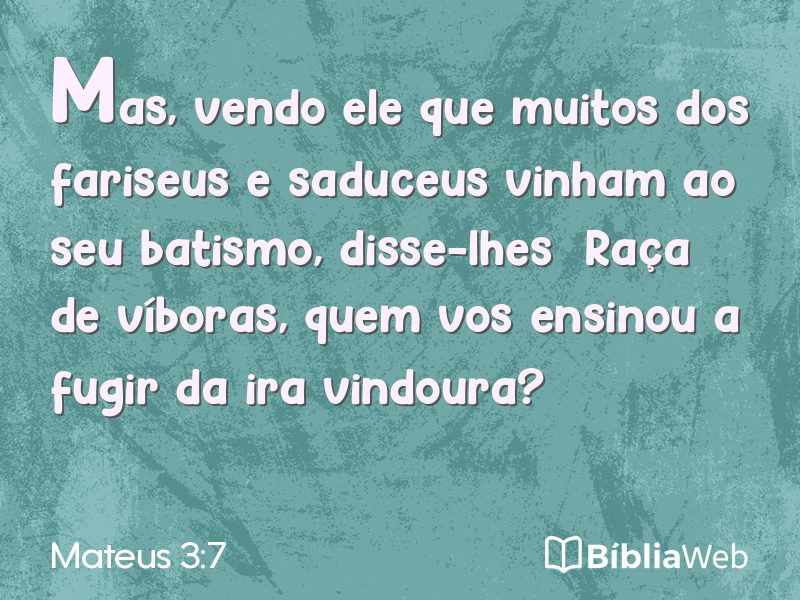 Mateus 3:7 em imagem para compartilhar