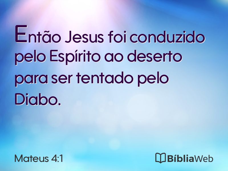 Mateus 4:1 em imagem para compartilhar