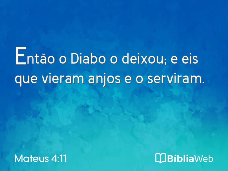 Mateus 4:11 em imagem para compartilhar