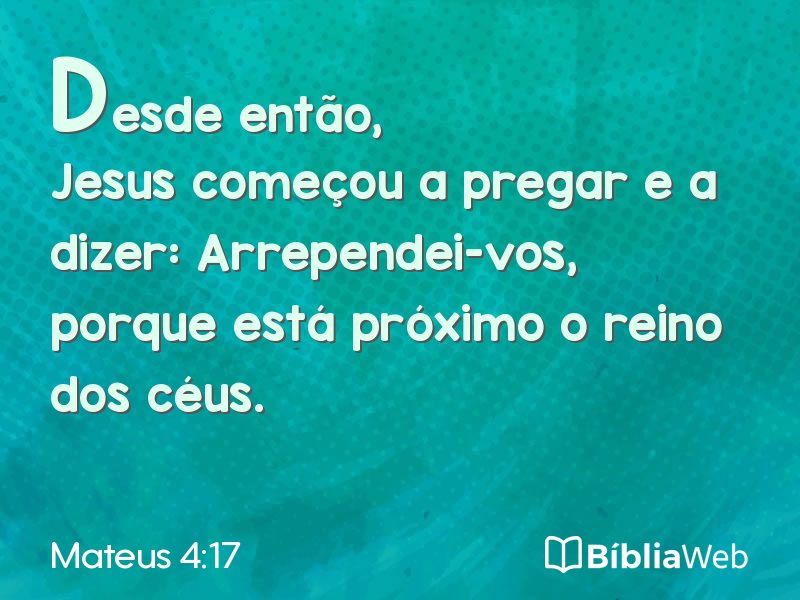 Mateus 4:17 em imagem para compartilhar