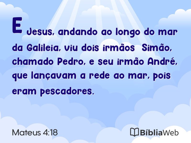 Mateus 4:18 em imagem para compartilhar