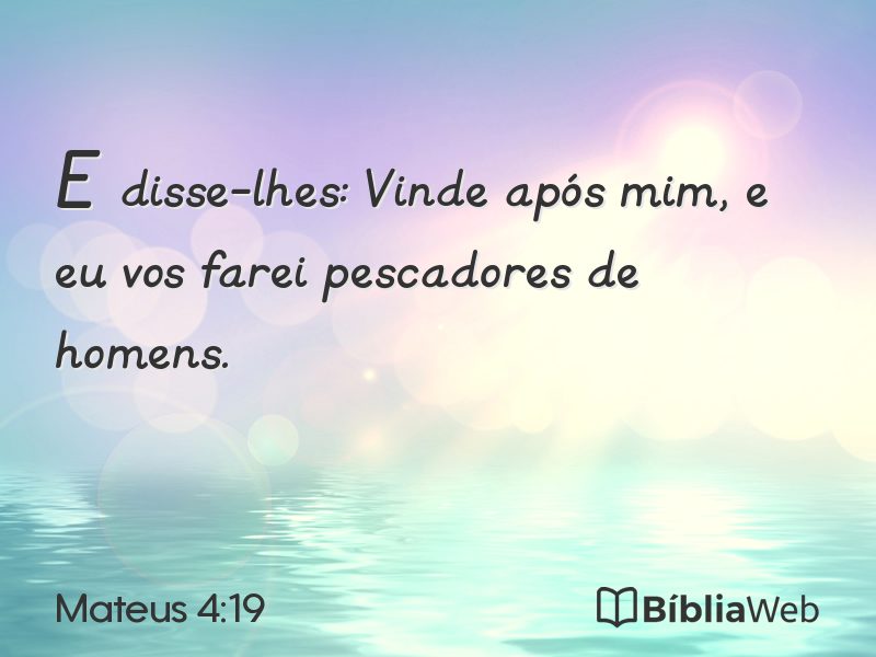 Mateus 4:19 em imagem para compartilhar