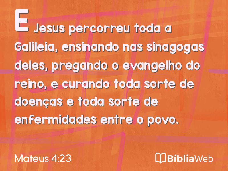 Mateus 4:23 em imagem para compartilhar