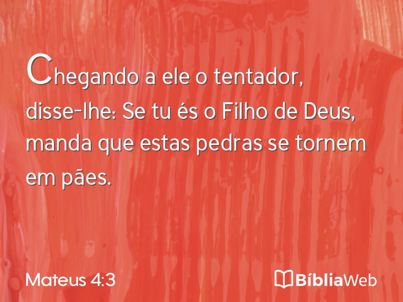 Mateus 4:3 em imagem para compartilhar