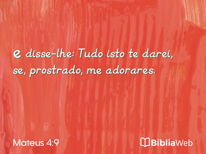 Mateus 4:9 em imagem para compartilhar