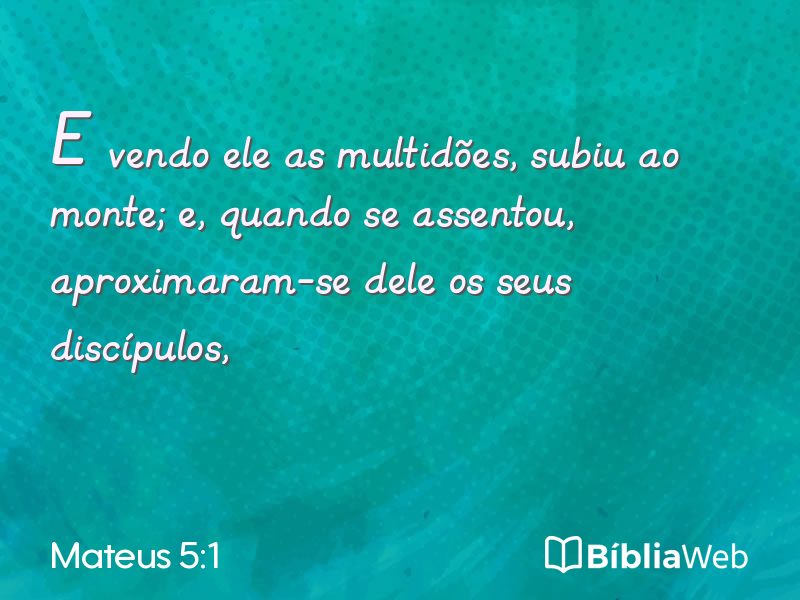 Mateus 5:1 em imagem para compartilhar