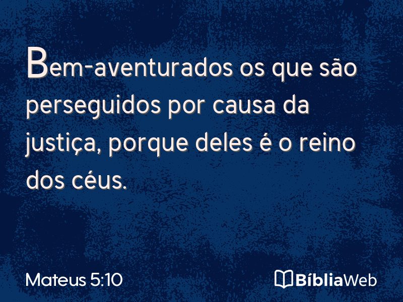 Mateus 5:10 em imagem para compartilhar