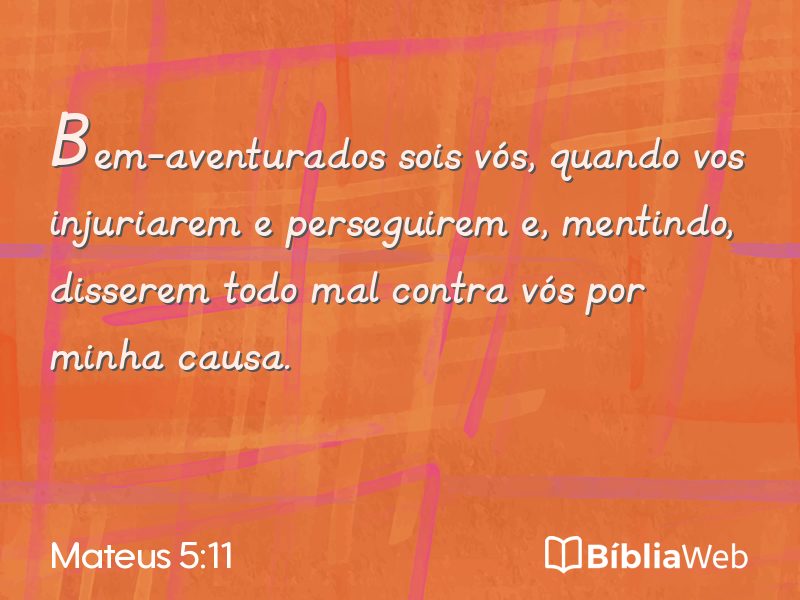 Mateus 5:11 em imagem para compartilhar