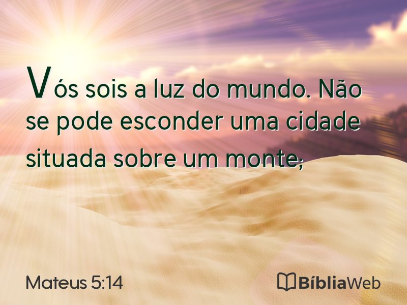 Mateus 5:14 em imagem para compartilhar