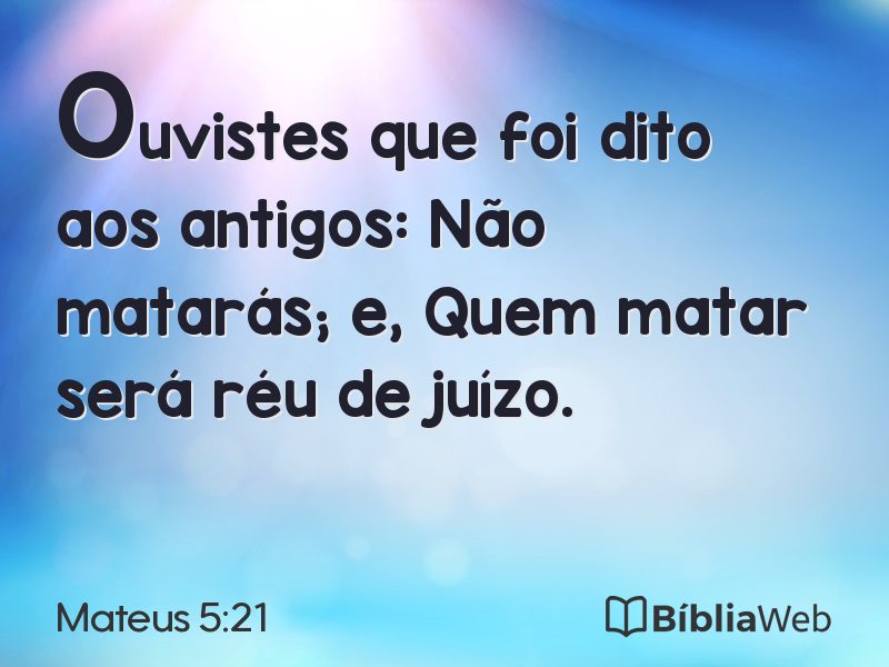 Mateus 5:21 em imagem para compartilhar
