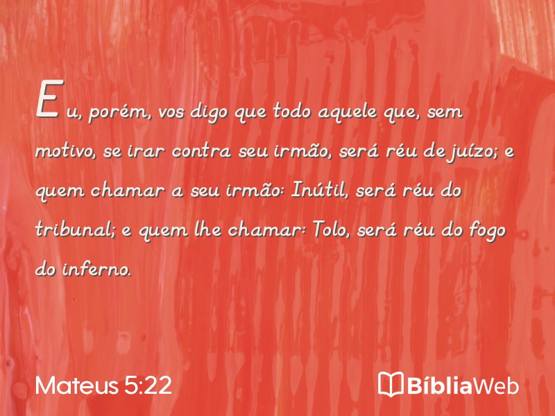 Mateus 5:22 em imagem para compartilhar