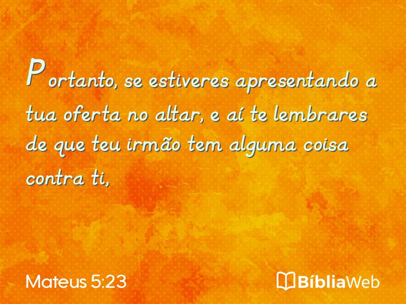 Mateus 5:23 em imagem para compartilhar