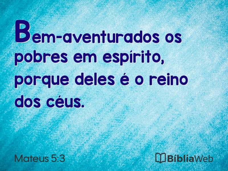 Mateus 5:3 em imagem para compartilhar