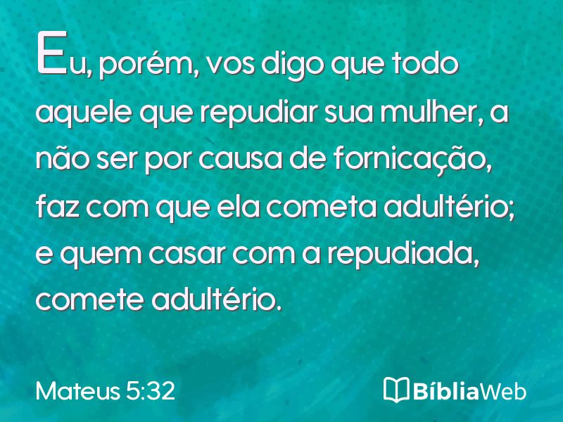 Mateus 5:32 em imagem para compartilhar