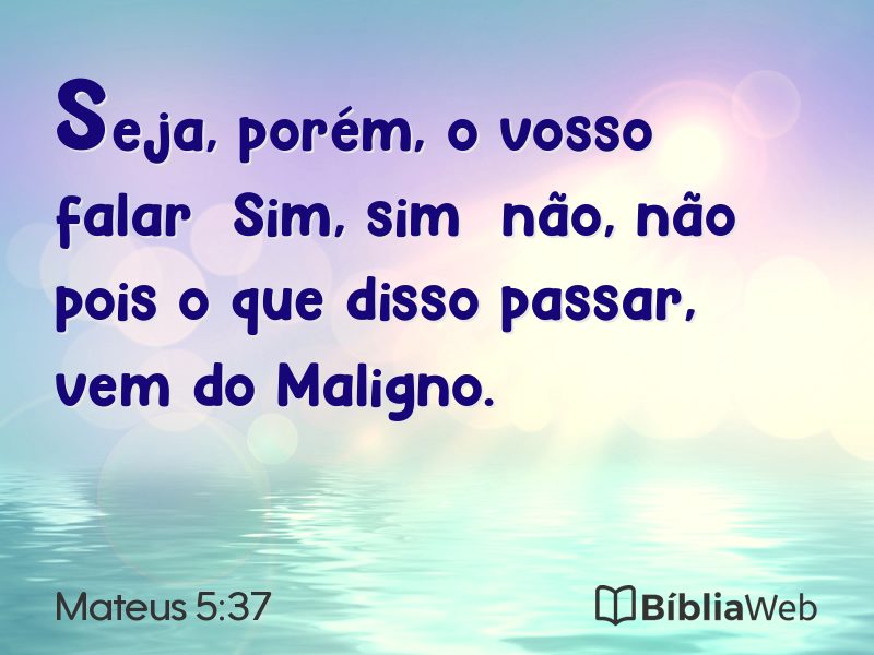 Mateus 5:37 em imagem para compartilhar