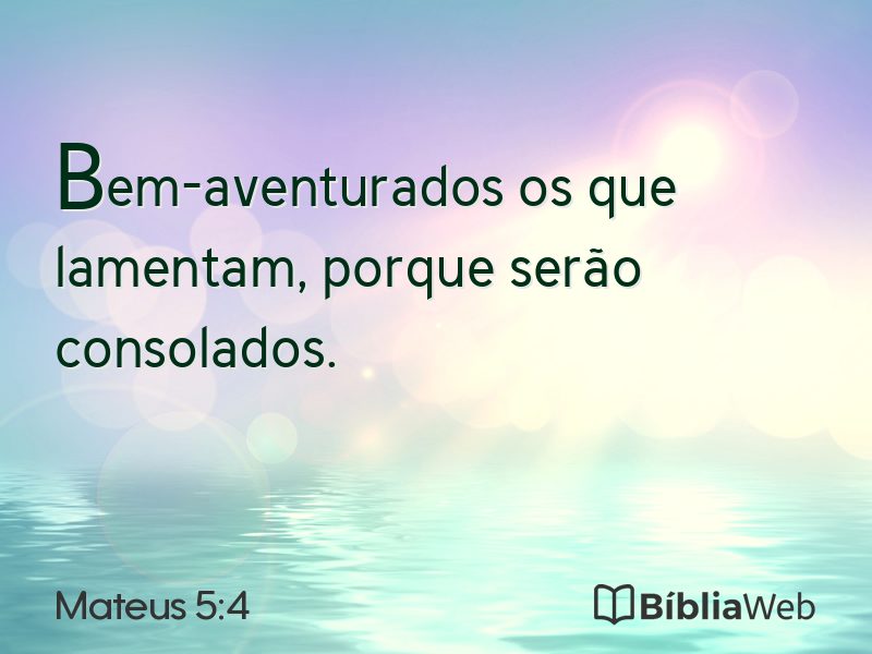 Mateus 5:4 em imagem para compartilhar