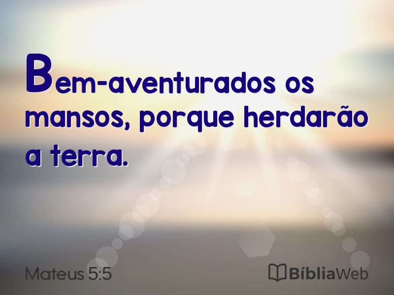 Mateus 5:5 em imagem para compartilhar