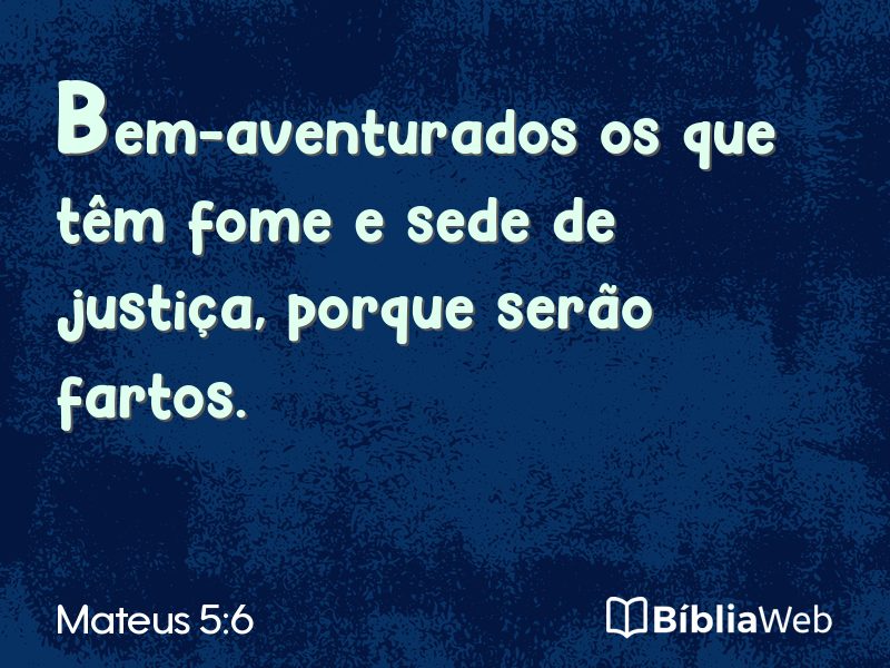 Mateus 5:6 em imagem para compartilhar