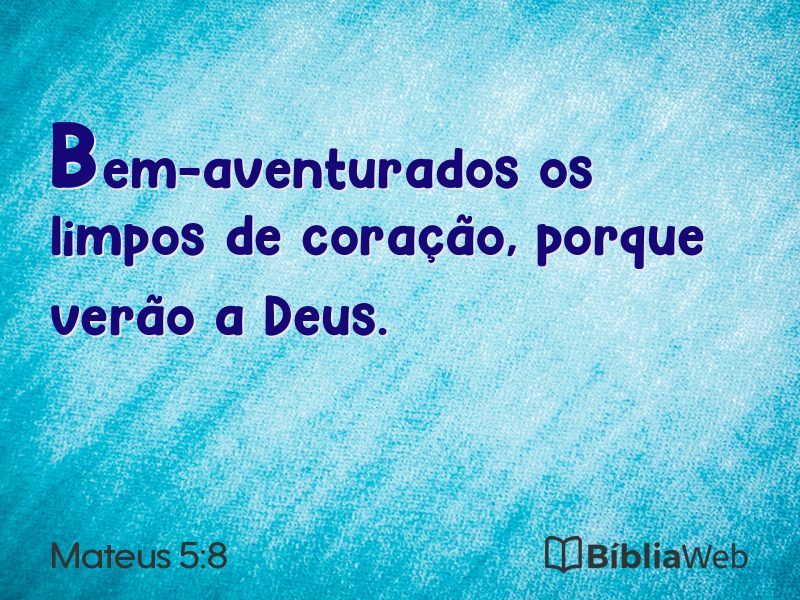 Mateus 5:8 em imagem para compartilhar